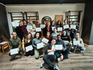 Sonia Martínez con los alumnos del curso en Estambul